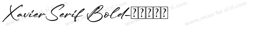 XavierSerif Bold字体转换